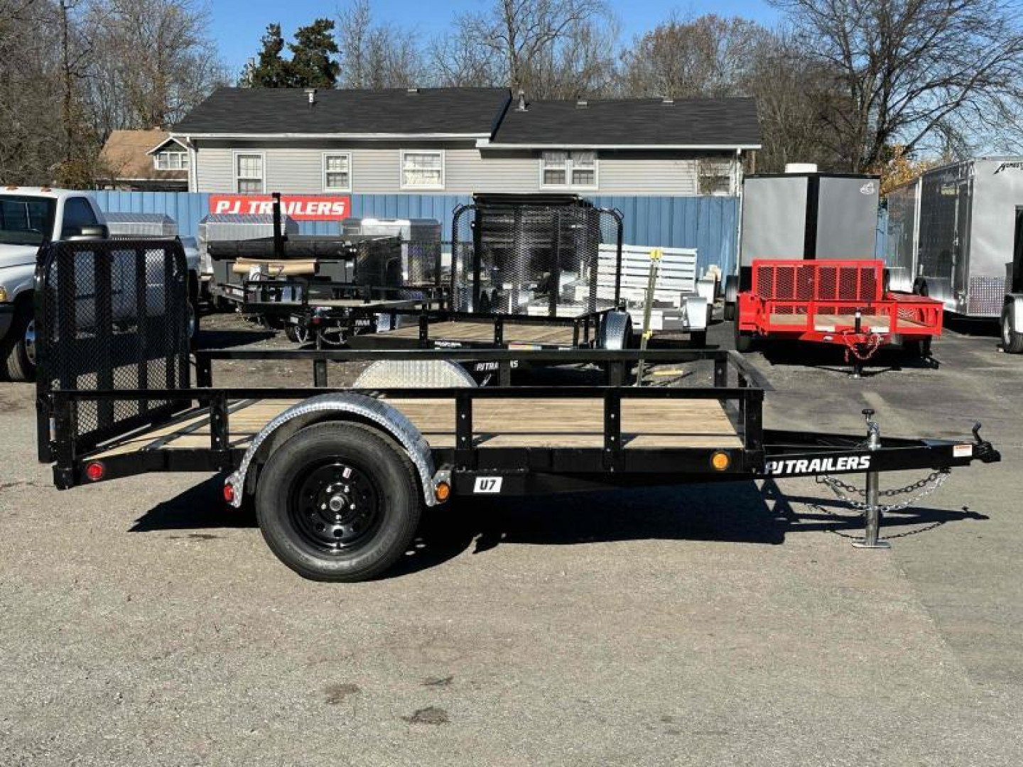 New 2024 PJ TRAILERS 77" x 10' Single Axle Channel (U7) Utility Trailer