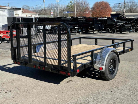 New 2024 PJ TRAILERS 77" x 10' Single Axle Channel (U7) Utility Trailer