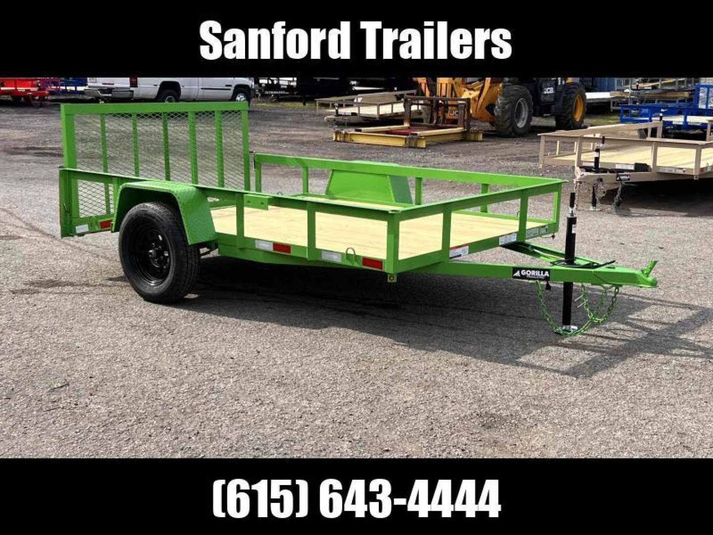New 2024 GORILLA TRAILERS 6'4" x 10' Single Axle Utility Trailer