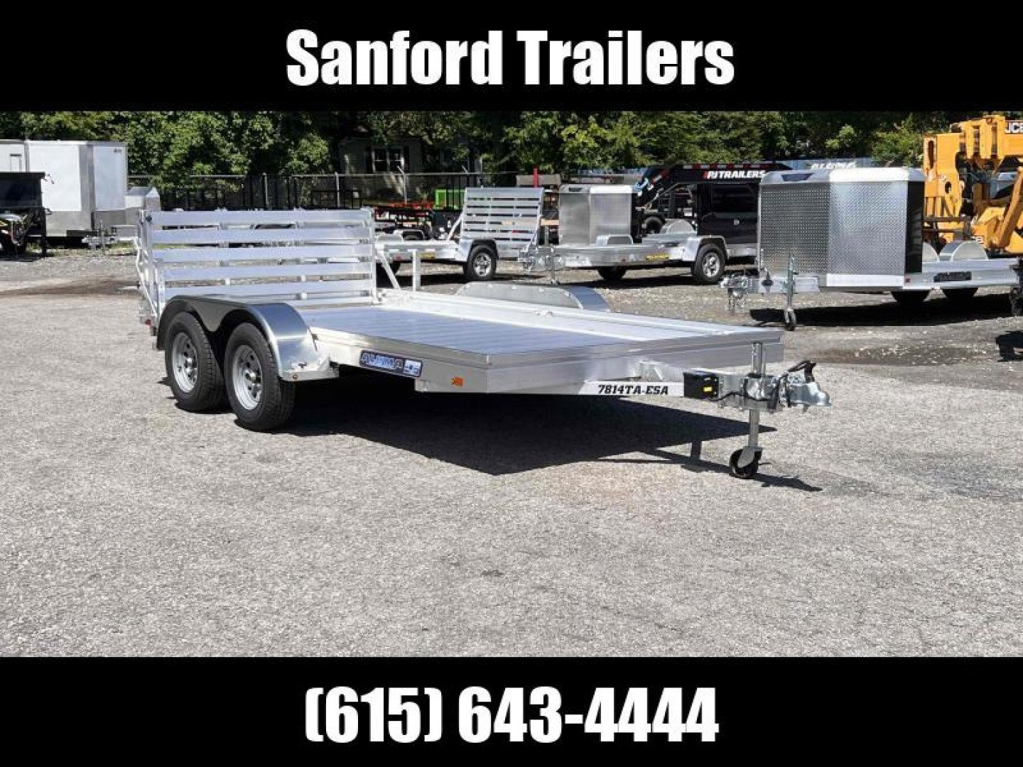 New 2025 ALUMA 7814TA-ESA 78" x 14' Utility Trailer