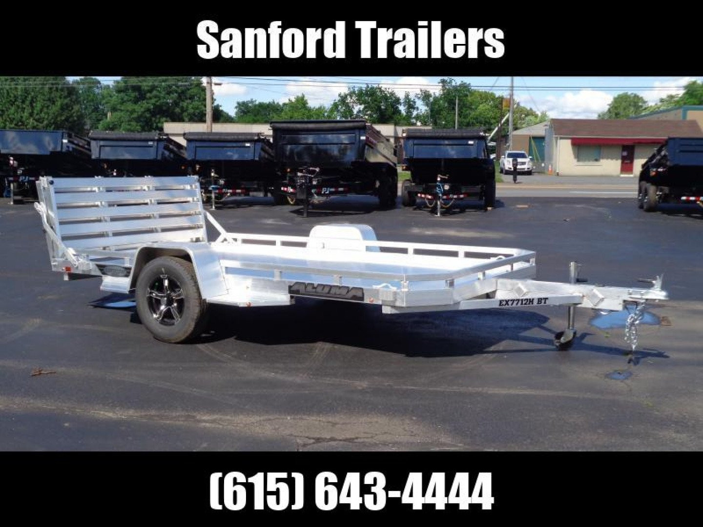 New 2025 ALUMA EX7712H-BT 77" x 12' Executive Series Utility Trailer