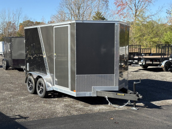New 2025 COVERED WAGON TRAILERS 7' X 12' X 6'6  Motorcycle Pkg Cargo / Enclosed Trailer
