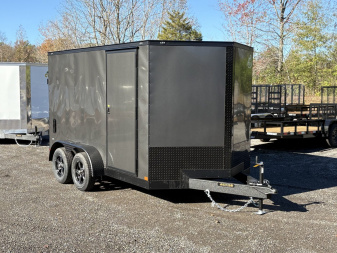 New 2025 COVERED WAGON TRAILERS 7' X 12' X 6'6  Motorcycle Pkg Cargo / Enclosed Trailer