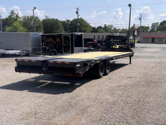 New 2025 PJ TRAILERS 102" x 28' Low-Pro Flatdeck With 8K Singles (LX) Flatbed Trailer
