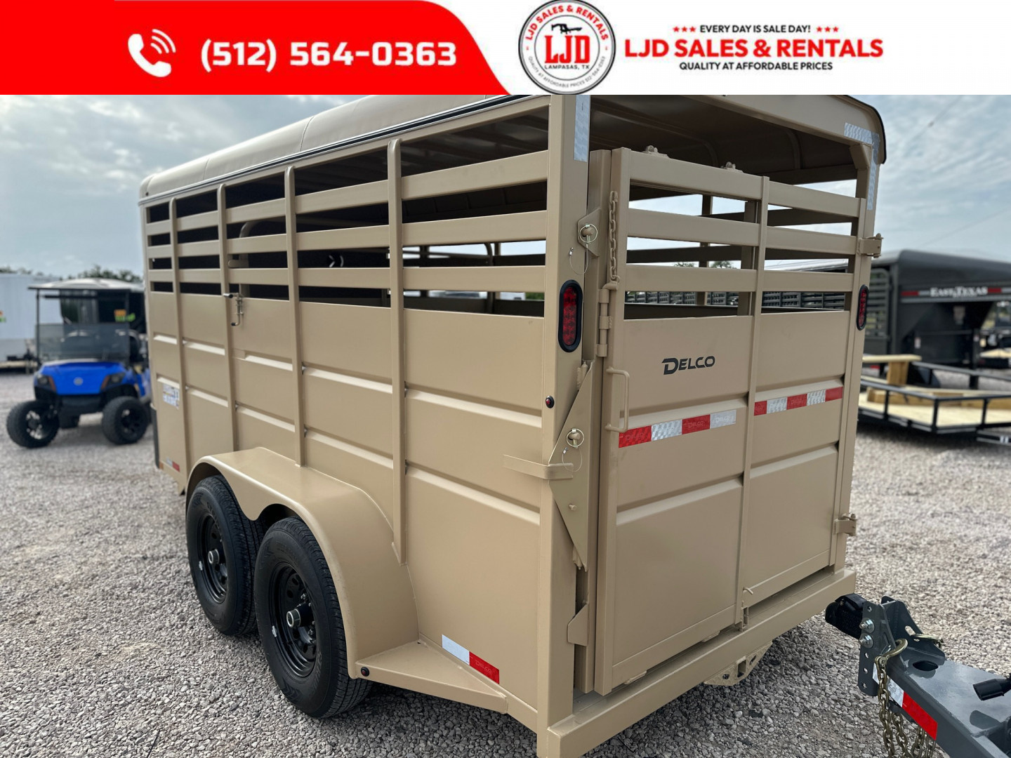 New 2025 Delco - Livestock Trailer 6' X 16' - Demo = Save $$$$