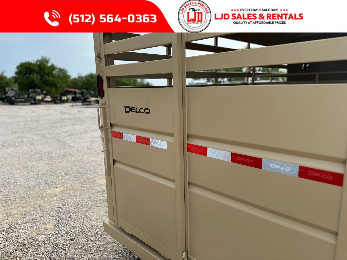 New 2025 Delco - Livestock Trailer 6' X 16' - Demo = Save $$$$