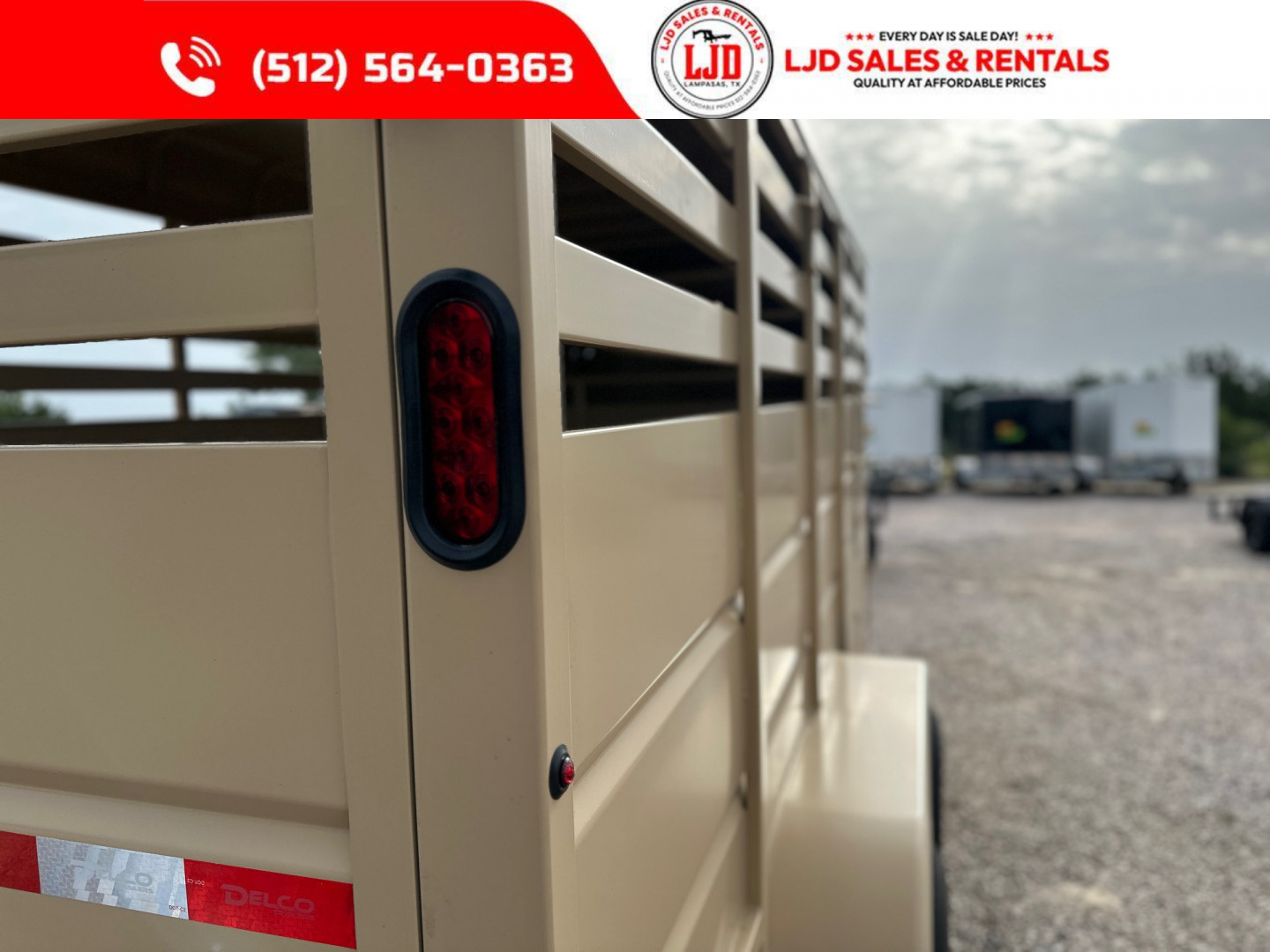 New 2025 Delco - Livestock Trailer 6' X 16' - Demo = Save $$$$