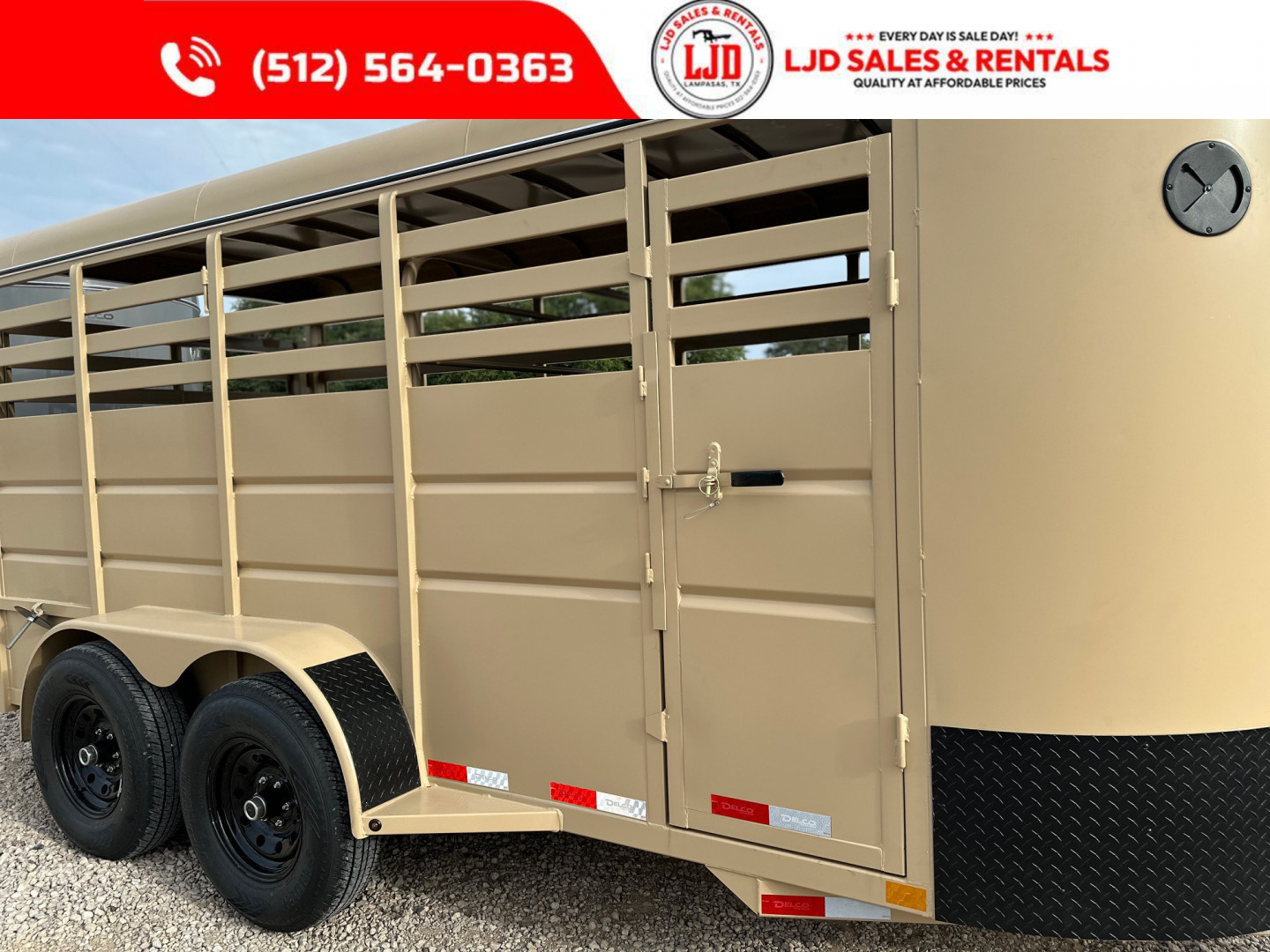 New 2025 Delco - Livestock Trailer 6' X 16' - Demo = Save $$$$
