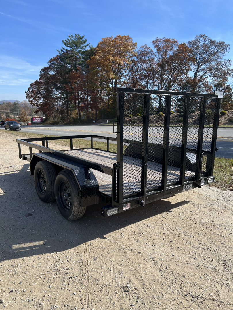 New 2025 GPS Trailers / GTT Series / 76" Wide x 12' Long / 7,000# Capacity / 48" Mesh Gate