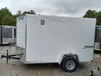New 2026 Homesteader Trailer / 610IS Cargo / Enclosed Trailer / 6'6" Interior Height / White in color / Side Door and Ramp Rear Door