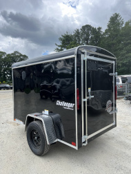 New 2026 Homesteader Trailer / Chalenger Series / 5x8 / 5'7" Interior Height / Single Swing Rear Door / 32" Side Door / 24" Stoneguard / .030 Black Aluminum