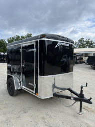 New 2026 Homesteader Trailer / Chalenger Series / 5x8 / 5'7" Interior Height / Single Swing Rear Door / 32" Side Door / 24" Stoneguard / .030 Black Aluminum