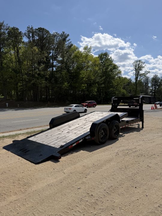 New 2025 Iron Bull TLG8122082 Gooseneck Tilt Trailer / 81" Wide x 22' Long / 6' Stationary 16' Tilt / 2-8,000# Torsion Electric Brake Axles / 215/75R17.5" Tires and Wheels