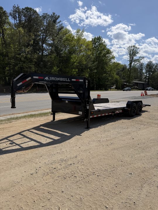 New 2025 Iron Bull TLG8122082 Gooseneck Tilt Trailer / 81" Wide x 22' Long / 6' Stationary 16' Tilt / 2-8,000# Torsion Electric Brake Axles / 215/75R17.5" Tires and Wheels
