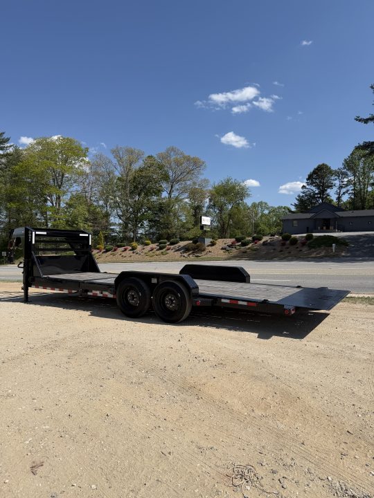 New 2025 Iron Bull TLG8122082 Gooseneck Tilt Trailer / 81" Wide x 22' Long / 6' Stationary 16' Tilt / 2-8,000# Torsion Electric Brake Axles / 215/75R17.5" Tires and Wheels