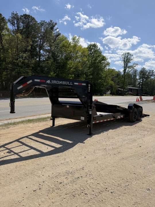 New 2025 Iron Bull TLG8122082 Gooseneck Tilt Trailer / 81" Wide x 22' Long / 6' Stationary 16' Tilt / 2-8,000# Torsion Electric Brake Axles / 215/75R17.5" Tires and Wheels