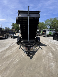New 2025 COVERED WAGON TRAILERS / PROSPECTOR SERIES / 7X14X2X14-T DUMP TRAILER / 7X14 / 2' HIGH SIDES / TELESCOPIC HOIST / ALUMINUM RAMPS / TARP / BARN DOOR GATES