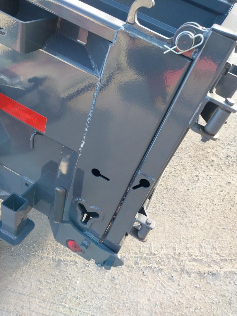 Used 2025 Iron Bull Dump Trailer / DWB Series / 83" Wide x 14' Long / 2-7,000# Electric Brake Axles / Tarp / Ramps / Combo Rear Gate / Gray Powder Coat