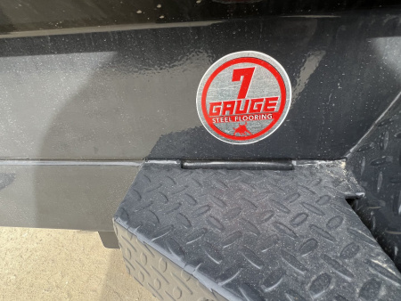 Used 2025 Iron Bull Dump Trailer / DWB Series / 83" Wide x 14' Long / 2-7,000# Electric Brake Axles / Tarp / Ramps / Combo Rear Gate / Gray Powder Coat