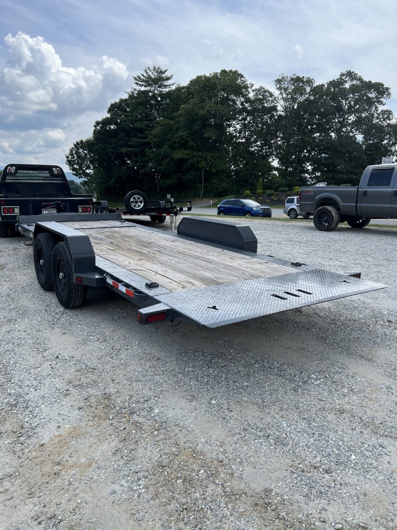 New 2025 Iron Bull Tilt Trailer / TWB Series / 81" x 22' ( 6'Stationary 16' Tilt ) / 2-8,000# Electric Brake Axles / Jumbo Tool Box / 21575R17.5 Tires and Wheels / Matching Spare tire and Wheel