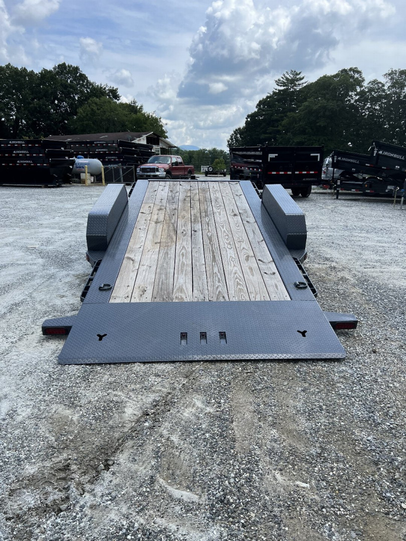 New 2025 Iron Bull Tilt Trailer / TWB Series / 81" x 22' ( 6'Stationary 16' Tilt ) / 2-8,000# Electric Brake Axles / Jumbo Tool Box / 21575R17.5 Tires and Wheels / Matching Spare tire and Wheel