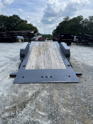 New 2025 Iron Bull Tilt Trailer / TWB Series / 81" x 22' ( 6'Stationary 16' Tilt ) / 2-8,000# Electric Brake Axles / Jumbo Tool Box / 21575R17.5 Tires and Wheels / Matching Spare tire and Wheel