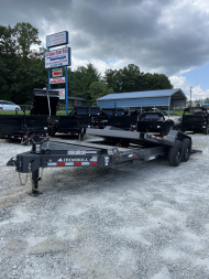 New 2025 Iron Bull Tilt Trailer / TWB Series / 81" x 22' ( 6'Stationary 16' Tilt ) / 2-8,000# Electric Brake Axles / Jumbo Tool Box / 21575R17.5 Tires and Wheels / Matching Spare tire and Wheel