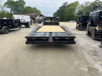New 2025 Iron Bull ETG0224082 Gooseneck Equipment Trailer / 102" Wide x 24' Long / Driveover Fender / 20' Flat 4' Dovetail / Rampage Ramps / 2-8,000# Axles / 215/75R17.5" Tires and Wheels