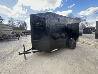 New 2025 Homesteader Trailer / 612IS / 6' wide x 12' Long / 32" Side Door / Ramp Rear Door / 6' Interior Height / .030 Black Aluminum w/ Black Out Pkg