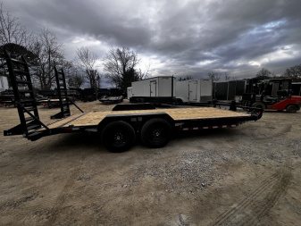 New 2025 Iron Bull ETB8320072 Equipment Trailer / 83"X22' (20' FLAT 2' DOVETAIL) / 2-7,000# AXLES / 235/80R16" 10 PLY TIRE AND WHEEL / STAND UP RAMPS