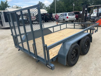 New 2025 GPS Trailers / GTT Series / 76" Wide x 12' Long / 7,000# Capacity / 48" Mesh Gate