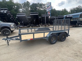 New 2025 GPS Trailers / GTT Series / 76" Wide x 12' Long / 7,000# Capacity / 48" Mesh Gate