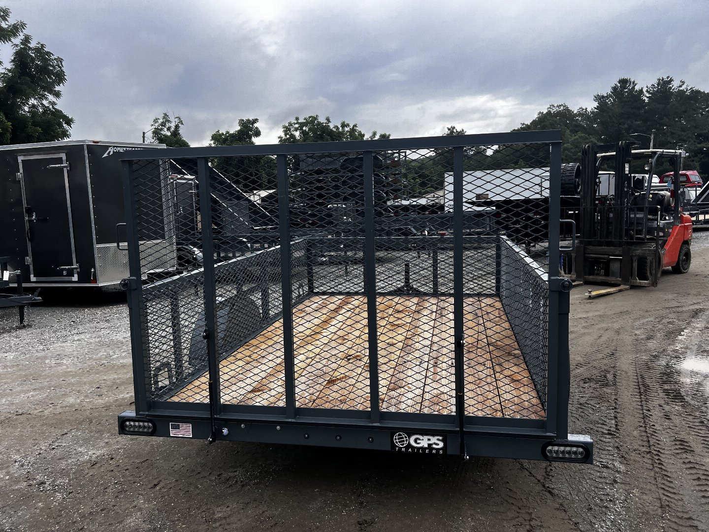 New 2025 GPS Trailers / GT Series / 76" x 12' / 5200# Axle / 48" Mesh Gate / 24" High Mesh Sides