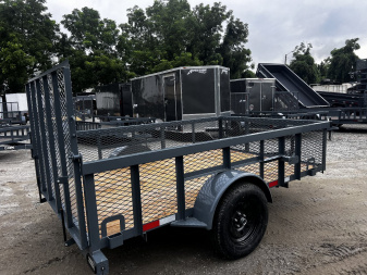 New 2025 GPS Trailers / GT Series / 76" x 12' / 5200# Axle / 48" Mesh Gate / 24" High Mesh Sides