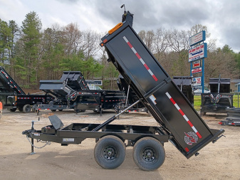New 2025 HOMESTEADER 610LB SERIES/ 6X10 DUMP TRAILER /2-3500# Electric Brake Axles / Barn Door Rear Gates / Tarp