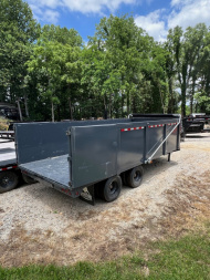 New 2025 Iron Bull DMG Series / 102" Wide x 20' Long / 4' High Sides / Barn Door Gates / 2-10,000# Axles /Gray In color / Telescopic Hoist / Side Arm Tarp System