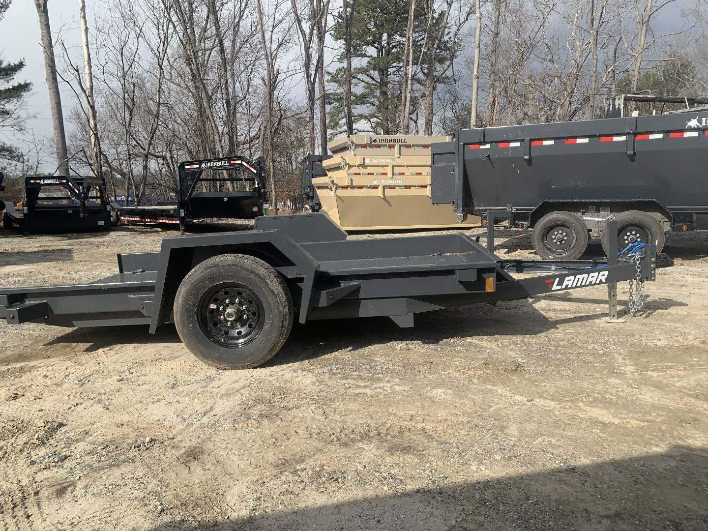 New 2025 LAMAR SCISSOR LIFT HAULER TRAILER / SH791217 / 79" X 12' / 1-7,000# ELECTRIC BRAKE AXLE / TORSION SUSPENSION 22.5 DEGREE UP / 3/16" DIAMOND PLATE STEEL FLOOR /10 DEGREE LOAD ANGLE