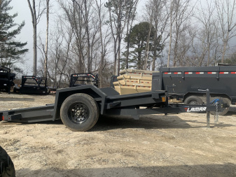 New 2025 LAMAR SCISSOR LIFT HAULER TRAILER / SH791217 / 79" X 12' / 1-7,000# ELECTRIC BRAKE AXLE / TORSION SUSPENSION 22.5 DEGREE UP / 3/16" DIAMOND PLATE STEEL FLOOR /10 DEGREE LOAD ANGLE