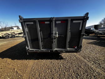 New 2025 Lamar Trailers DL831427-4' Side Dump Trailer / 7x14 / 4' High Side / 2-7 K Axles / Combo Rear Gate / Ramps / Tarp / Scissor Hoist