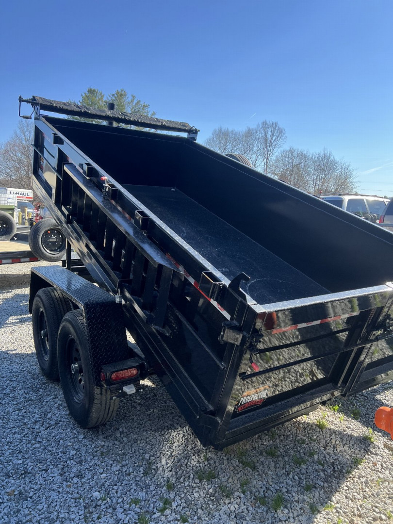 New 2025 Covered Wagon Trailers D-6X12X2X12R-T Dump Trailer / 6x12 / 24" High Sides / 8k Jack / 6000# Axles / 235/80R16 Tire with 6 Lugs Wheels / Telescopic Hoist / Tarp System / Spare Tire and Wheel / Ramps