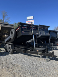 New 2025 Covered Wagon Trailers D-6X12X2X12R-T Dump Trailer / 6x12 / 24" High Sides / 8k Jack / 6000# Axles / 235/80R16 Tire with 6 Lugs Wheels / Telescopic Hoist / Tarp System / Spare Tire and Wheel / Ramps