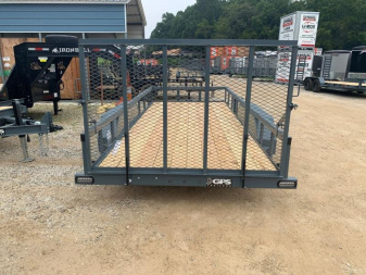 New 2025 GPS TRAILERS Utility Trailer/ GTT Series / 82" Wide x 14' Long / 2-3500# Electric Brake Axles / 4' Mesh Gate