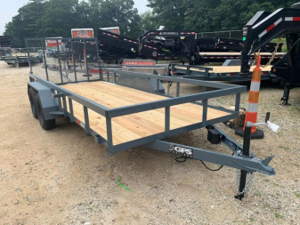 New 2025 GPS TRAILERS Utility Trailer/ GTT Series / 82" Wide x 14' Long / 2-3500# Electric Brake Axles / 4' Mesh Gate