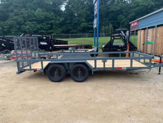 New 2025 GPS TRAILERS Utility Trailer/ GTT Series / 82" Wide x 14' Long / 2-3500# Electric Brake Axles / 4' Mesh Gate