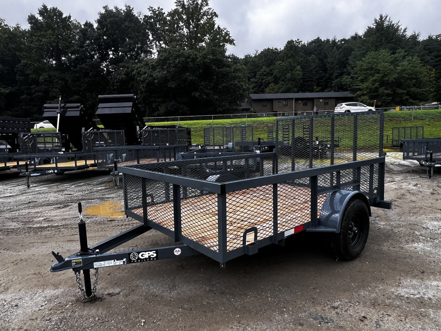 New 2025 GPS Trailers / GT Series / 76" x 12' / 3500# Axle / 48" Mesh Gate / 24" High Mesh Sides