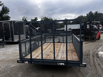 New 2025 GPS Trailers / GT Series / 76" x 12' / 3500# Axle / 48" Mesh Gate / 24" High Mesh Sides