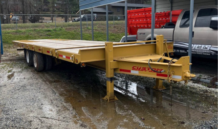 Used 2015 Custom Heavy Haul Tilt Trailer / 25T292AT Series / 102" Wide x 29' Long / 24' Tilt Deck, 5' Stationary / 2-25,000# Air Brakes / Tool Box / Dual Jost Jacks / New Oak Floor / Refurbished at the factory