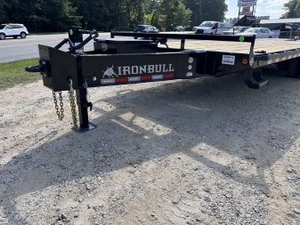 New 2025 Iron Bull FLP Series 102"x25' / 2-10,000# Electric Brake Axles / 16" Dual Wheels / 5' Rampage Ramps / Deckover Trailer