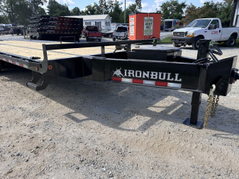 New 2025 Iron Bull FLP Series 102"x25' / 2-10,000# Electric Brake Axles / 16" Dual Wheels / 5' Rampage Ramps / Deckover Trailer