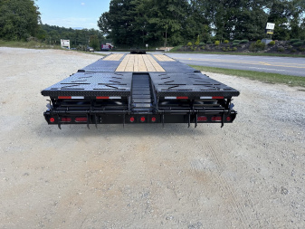 New 2025 Iron Bull FLP Series 102"x25' / 2-10,000# Electric Brake Axles / 16" Dual Wheels / 5' Rampage Ramps / Deckover Trailer